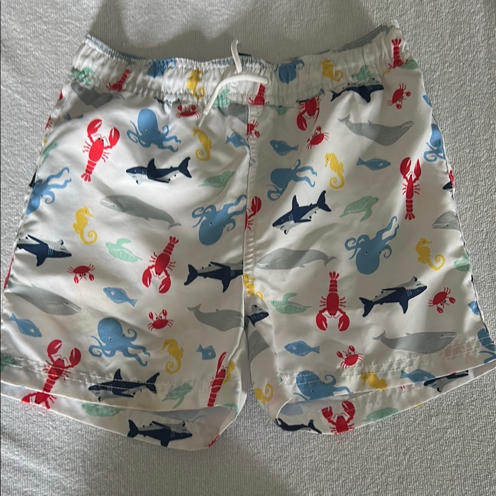 Kids Ocean Print Swim Shorts